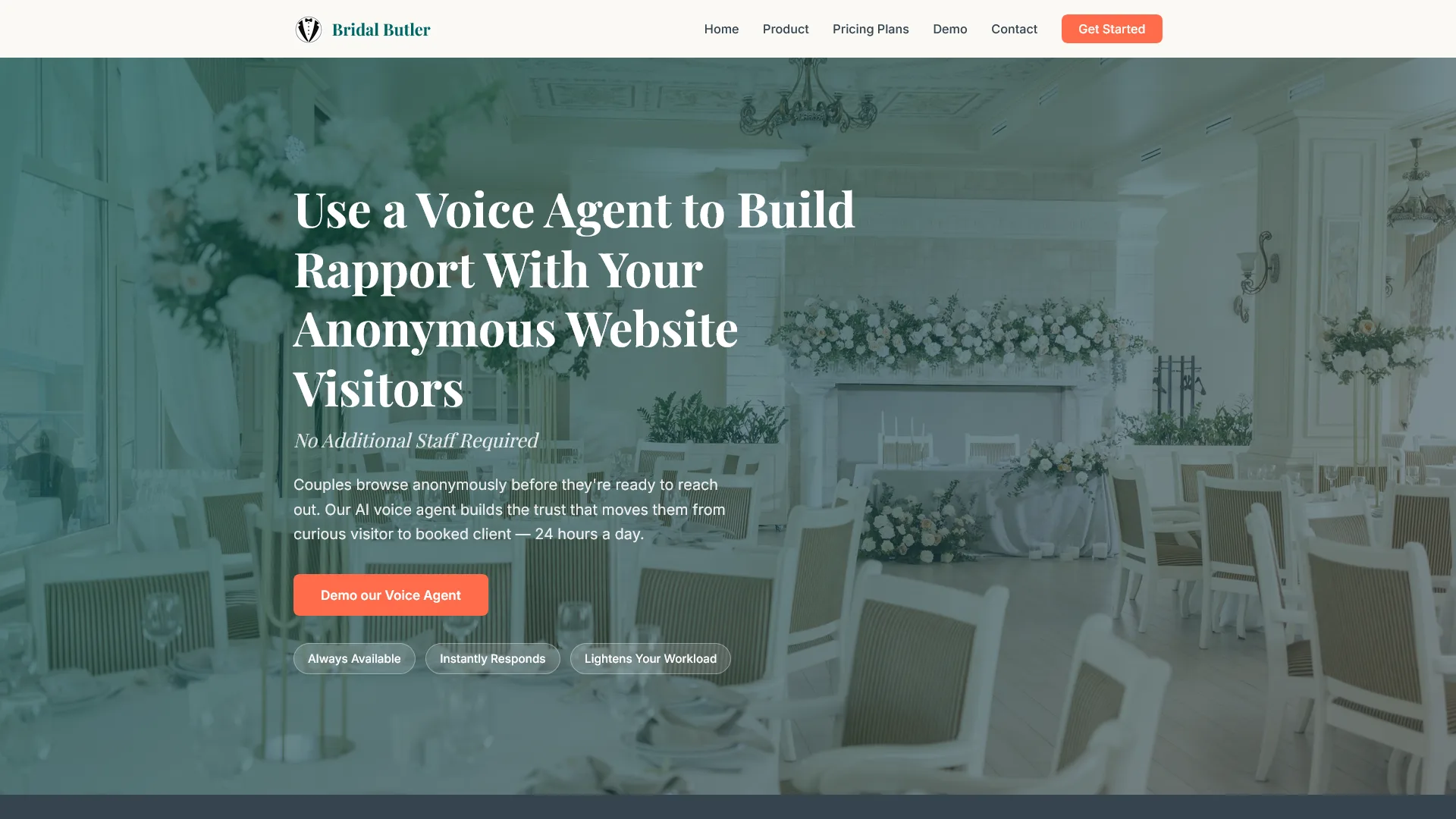 Bridal Butler wedding services website built by Sequel Web Studio